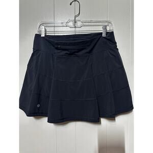 Lululemon Pace Rival Skirt (Tall) *4-way Stretch 15" Black Sz 8T Golf Tennis